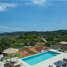  3 bedroom stone villa with pool & seaview, near Acharavi, sleeps 6